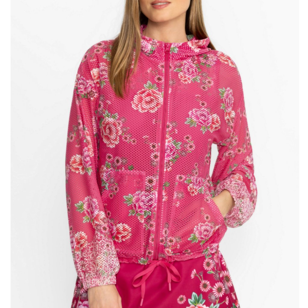 Johnny Was Bee Active Patch Pocket Mesh Jacket